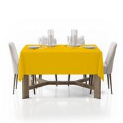 Obrusy i serwetki - Vipro Group Obrus na stół 140x180 matowy gładki U404-05 żółty - miniaturka - grafika 1