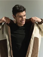 Kurtki męskie - Reserved - Kurtka sherpa z kapturem - kremowy - miniaturka - grafika 1