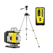 Poziomice laserowe - ZESTAW Laser krzyżowy Nivel System CL4G zielony + statyw SJJM1EX + czujnik RD800 Nivel System - miniaturka - grafika 1