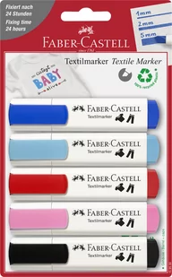Faber Castell Markery do tkanin zestaw Baby Shower 5szt 440634 - Markery permanentne - miniaturka - grafika 2