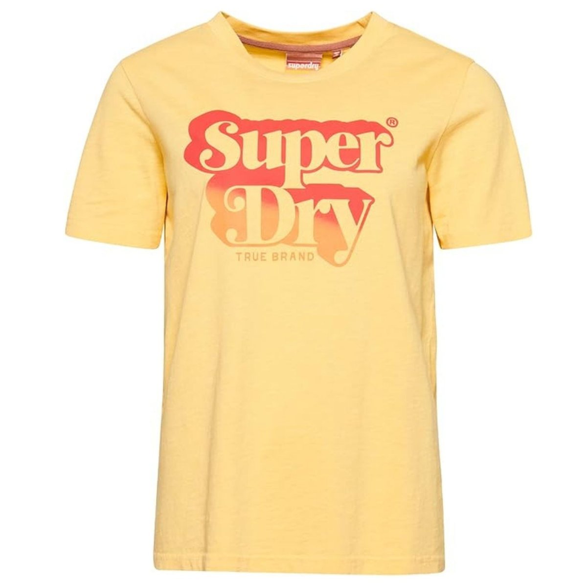Koszulka damska Superdry Vintage Shadow t-shirt żółty z logo-XL
