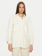 Koszule damskie - American Vintage Koszula jeansowa Jozastreet JOZ06AH24 Biały Loose Fit - miniaturka - grafika 1