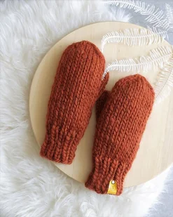 WOOLY wełniane rękawiczki- rude - Rękawiczki WOOLY wełniane rękawiczki- rude - Rękawiczki - miniaturka - grafika 1