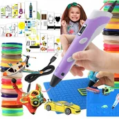 Długopisy - Długopis 3D Mini Drukarka Pen Dzieci Magiczny +filament 109 +mata +szablony - miniaturka - grafika 1