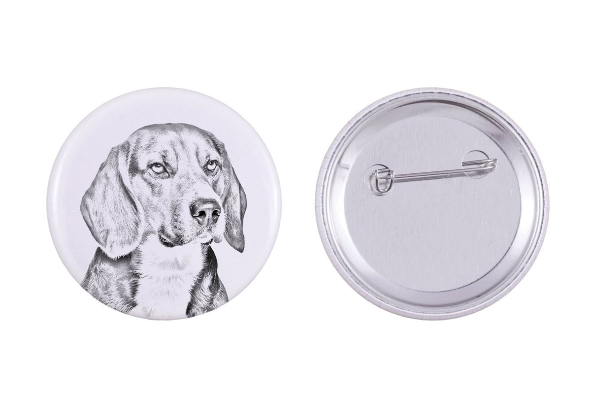 Beagle - przypinka z twoim psem, dodaj własne foto, marka Art-Dog