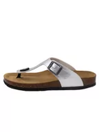 Klapki i japonki damskie - billowy Japonki w kolorze srebrnym - miniaturka - grafika 1