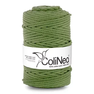 ColiNea/Sznurek bawełniany z bawełnianym rdzeniem, pleciony, 5mm, 100m, pistacjowy - Półfabrykaty do biżuterii - miniaturka - grafika 1