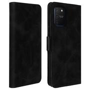 Etui i futerały do telefonów - Etui Stand Folio z kieszeniami na karty do Samsunga Galaxy S10 Lite - czarne - miniaturka - grafika 1