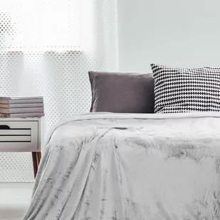 Amelia Home Koc 160x210 Mic mikrofibra ciepły gruby biały BLA/MIC/WHI/160 - Koce - miniaturka - grafika 1
