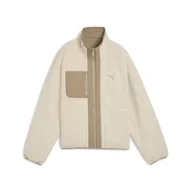 Kurtki damskie - Damska Kurtka przejściowa PUMA REVERSIBLE HYBRID SHERPA JACKET 68838687 – Beżowy - miniaturka - grafika 1