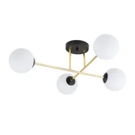 Lampy sufitowe - Magnum lampa sufitowa 4-punktowa czarna/złota/biała 1233/4 - miniaturka - grafika 1