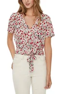 Bluzki damskie - Bluzka damska Vero Moda Simply Easy w kwiaty luźna-S - miniaturka - grafika 1