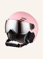 Kaski narciarskie - Uvex Kask Narciarski Rocket Jr Visor pink - miniaturka - grafika 1