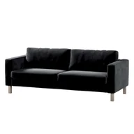 Pokrowce na meble - Dekoria pl pl Pokrowiec na sofę Karlstad rozkładaną głęboka czerń 224 x 89 x 64 cm Velvet 1017-704-17 - miniaturka - grafika 1