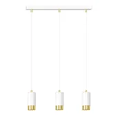 Lampy sufitowe - Emibig FUMIKO 3 WH/GOLD 815/3 lampa wisząca 3x30W/GU10 IP20 815/3 - miniaturka - grafika 1