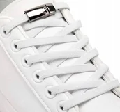 Akcesoria obuwnicze - ELASTYCZNE MAGNETYCZNE SZNUROWADŁA SZNURÓWKI DO BUTÓW SPORTOWYCH BIAŁE - miniaturka - grafika 1