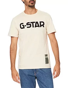 G-STAR RAW Koszulka męska G-Star Round Neck, beżowy/khaki (Bisque 336-205), S - Koszulki męskie - miniaturka - grafika 1