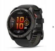Garmin fēnix 8 Pro – 51 mm, AMOLED, Sapphire, Carbon pilkas DLC titanium with Juodas/pebble pilkas silicone band