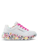 Buty dla dziewczynek - Skechers Sneakersy Lovely Luv 314976L/WMLT Biały - miniaturka - grafika 1