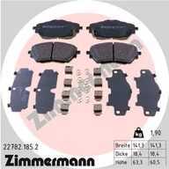 Klocki hamulcowe - Klocki hamulcowe - komplet ZIMMERMANN 22782.185.2 - miniaturka - grafika 1