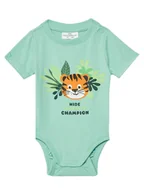 Body dla niemowląt - Coccodrillo Body dziecięce WC5112203TBN Turkusowy Regular Fit - miniaturka - grafika 1