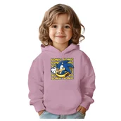 Bluzy dla dziewczynek - BLUZA DZIECIĘCA SONIC 122-128 Z KAPTUREM BAWEŁNIANA JAKOŚĆ - miniaturka - grafika 1