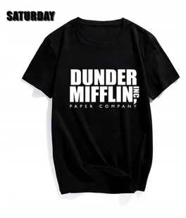 KOSZULKA Z NADRUKIEM MĘSKA ŚMIESZNA T-SHIRT DUNDER MIFFLIN INC THE OFFICE L - Koszulki męskie KOSZULKA Z NADRUKIEM MĘSKA ŚMIESZNA T-SHIRT DUNDER MIFFLIN INC THE OFFICE L - Koszulki męskie - miniaturka - grafika 1