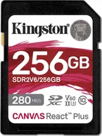 Karty pamięci - Karta Kingston Canvas React Plus SDXC 256 GB Class 10 UHS-II/U3 V60 SDR2V6/256GB - miniaturka - grafika 1