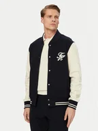 Bluzy męskie - Tommy Hilfiger Bluza Colour-Blocked Terry MW0MW43091 Granatowy Regular Fit - miniaturka - grafika 1