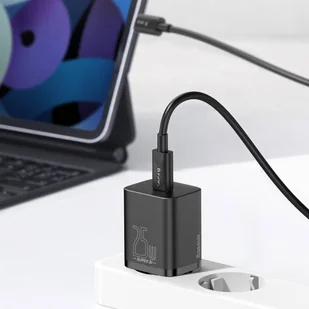 Baseus Super Si szybka ładowarka sieciowa Quick Charge 3.0 Power Delivery 25W 3A + Kabel USB Typ C - USB Typ C 3A 1m czarny (TZCCSUP-L01) - Kable USB - miniaturka - grafika 16