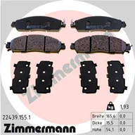 Klocki hamulcowe - Klocki hamulcowe - komplet ZIMMERMANN 22439.155.1 - miniaturka - grafika 1
