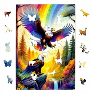 Puzzle - Puzzle Orzeł 160 elementów Układanka drewniana Mruu&Pruu - miniaturka - grafika 1
