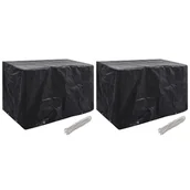 Pokrowce na meble ogrodowe - vidaXL Pokrowce na meble ogrodowe, 2 szt., 8 oczek, 140x70x90 cm - miniaturka - grafika 1