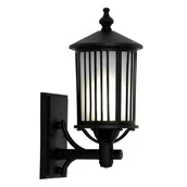 Lampy ogrodowe - Detroit kinkiet elewacyjny ścienny 1xE27 czarny K-8210 - miniaturka - grafika 1