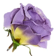 Sztuczne kwiaty - [w04212] Róża główka 9cm lawendowo-żółta - miniaturka - grafika 1