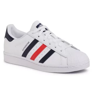 Buty sportowe damskie - Adidas Buty Superstar FX2328 Ftwwht/Scarle/Ftwwht - grafika 1