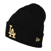 Czapki damskie - New Era L.A. Dodgers czapka beanie z mankietami - MLB metaliczna - czarno-złota - miniaturka - grafika 1