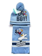 Czapki i chusty sportowe męskie - Komplet czapka szalik Disney Myszka Mickey zimowa jesienna dziecięcy - miniaturka - grafika 1