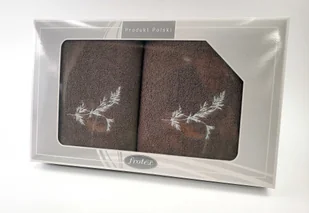 Ręczniki, 100% bawełna, w pudełku, na prezent 70x140+50x100cm Brązowy-1 - Ręczniki - miniaturka - grafika 1