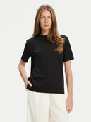Koszulki i topy damskie - Calvin Klein T-Shirt LV044B206G Czarny Regular Fit - miniaturka - grafika 1