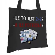 Torby i wózki na zakupy - Torba Bawełniana dla Księgowej Czarna Na Prezent ekologiczna Trwały Nadruk - miniaturka - grafika 1