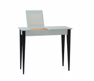 Toaletki - Toaletka MIMO z Lusterkiem - 105x35cm Czarne Nogi / Jasnoszara - miniaturka - grafika 1