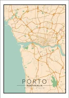Plakaty - Plakat, Porto mapa kolorowa, 40x50 cm - miniaturka - grafika 1