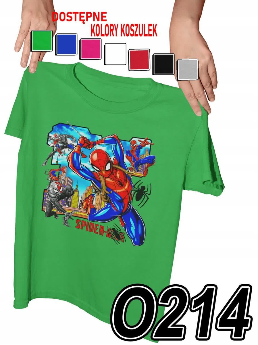 Koszulka Dziecięca Z Nadrukiem Spiderman Avengers Marvel - L 146-152
