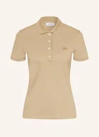 Koszulki i topy damskie - Lacoste Koszulka Polo Z Piki Slim Fit beige - LACOSTE - miniaturka - grafika 1