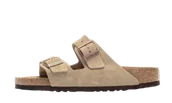 Klapki i japonki męskie - Birkenstock Arizona Soft Taupe - miniaturka - grafika 1
