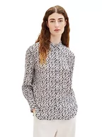 Bluzki damskie - TOM TAILOR Damska bluzka ze wzorem, 33766-Grey Floral Design, 38 - miniaturka - grafika 1