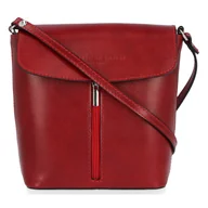 Torebki damskie - Klasyczna Listonoszka Skórzana firmy Vittoria Gotti Made in Italy Czerwona - miniaturka - grafika 1