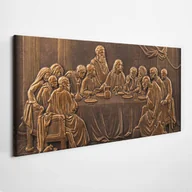 Ikony i obrazy sakralne - Płaskorzeźba Ostatnia Wieczerza - obraz polycanvas, 100x50 - miniaturka - grafika 1