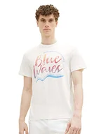 Koszulki męskie - TOM TAILOR Koszulka męska 1036322, 10332-Off biała, XXL, 10332 – Off White, XXL - miniaturka - grafika 1